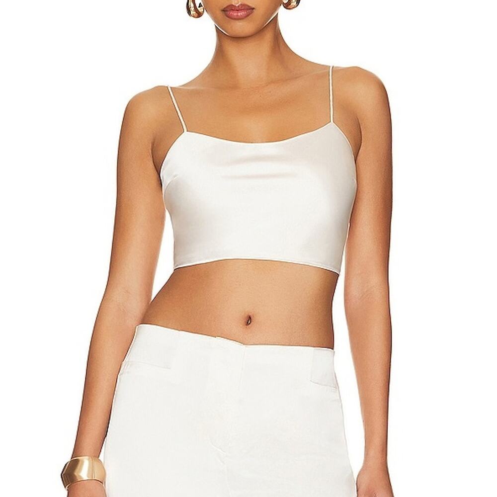 L'Academie Sleek Cream Anor Cami Top Size XS